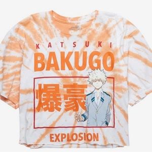 Hot Topic Bakugo Tie Dye Crop Top